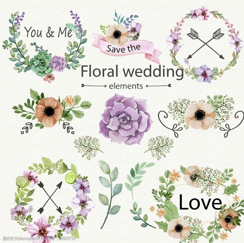 婚礼花卉花环图片