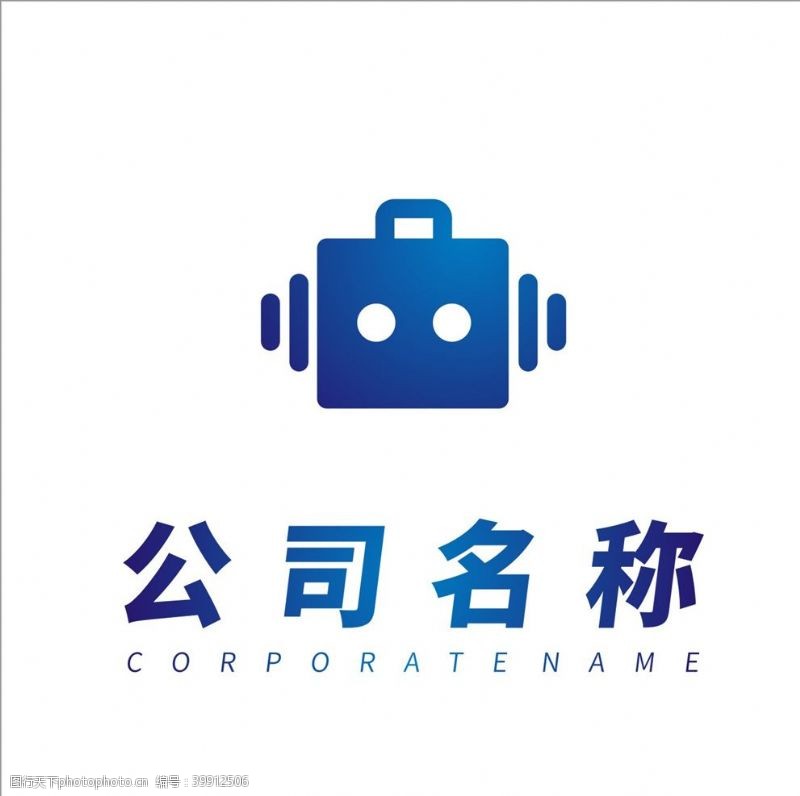 自媒体机器人logologo设计图片