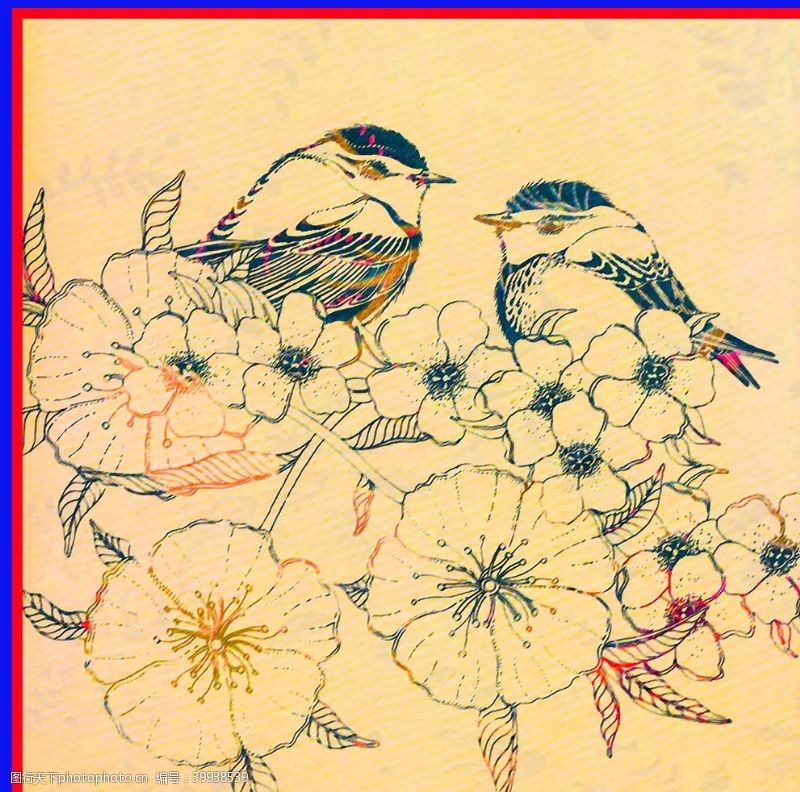 麻雀鸟语花香图片