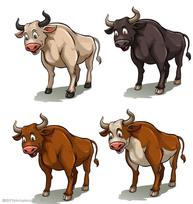 动物卡通牛图片
