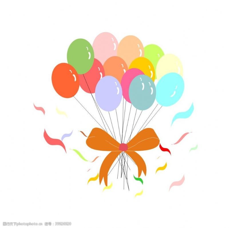 蝴蝶结气球图片