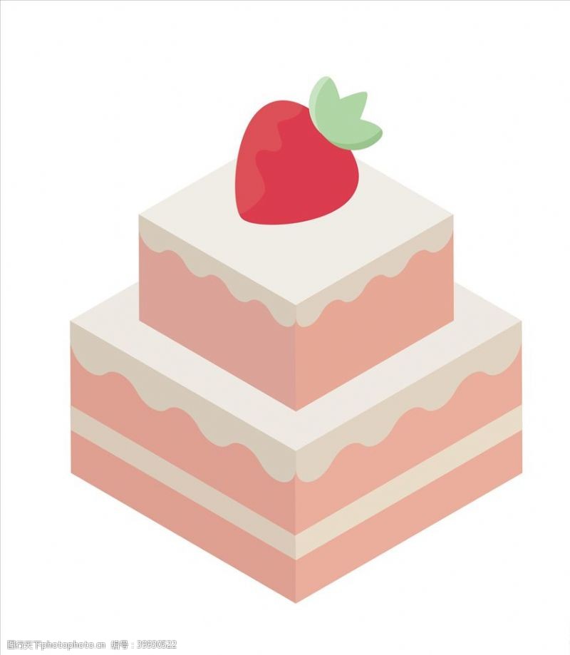 草莓糕点矢量蛋糕图片