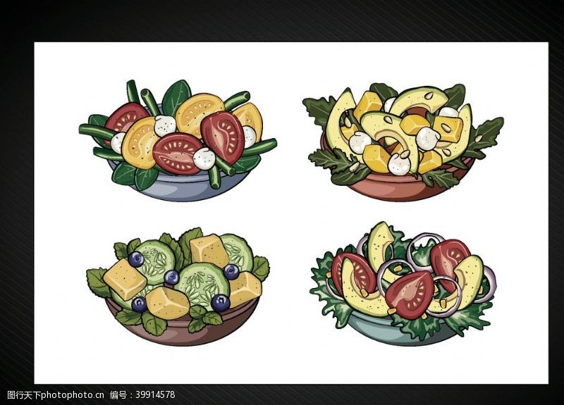 沙拉展板水果图片
