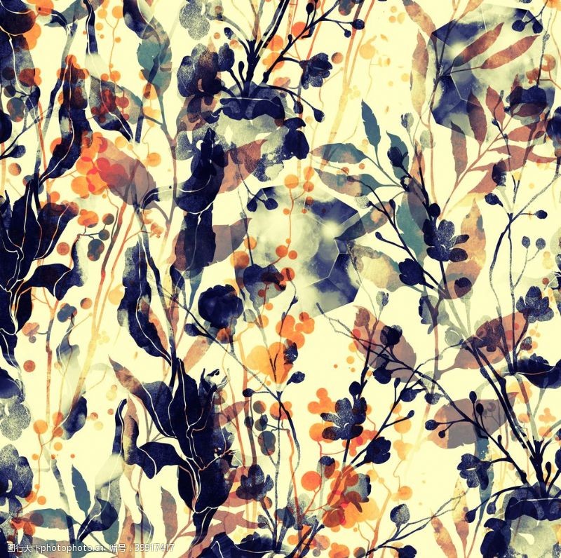 水果花纹树叶抽象图片