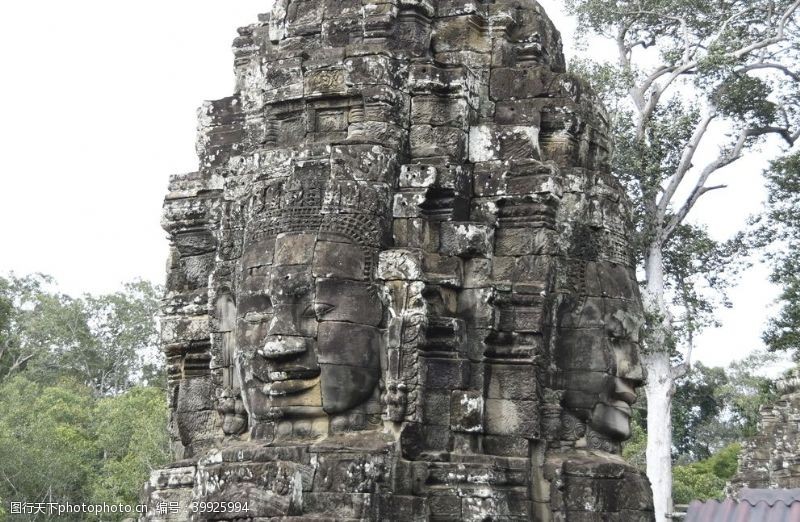 柬埔寨吴哥石刻图片