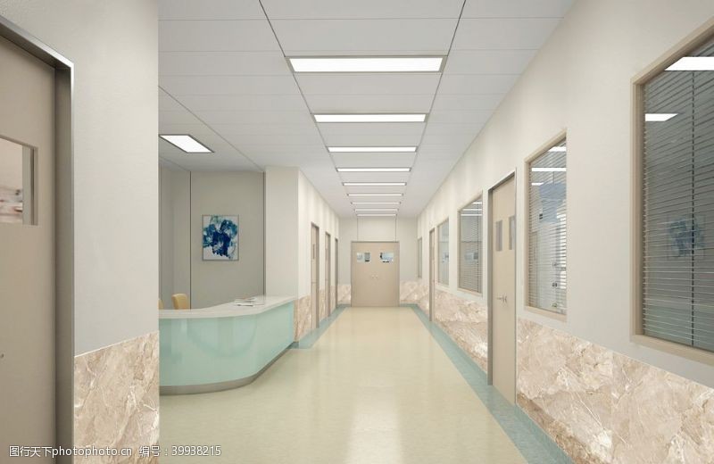 医院过道效果图医院走廊图片