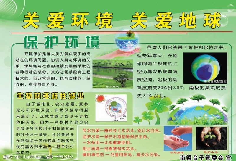 地球日创意保护环境关爱地球图片