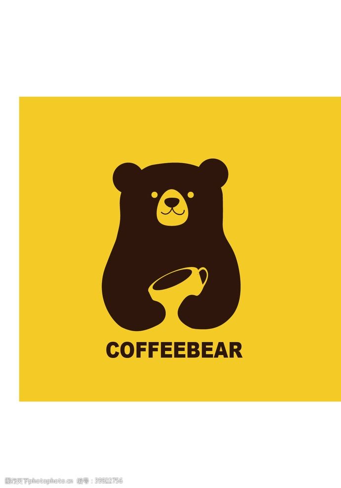 黄色标志coffeebear小熊咖啡图片