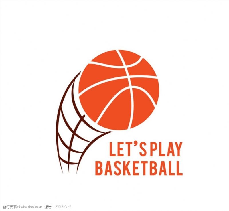 篮球运动素材动感篮球标志图片