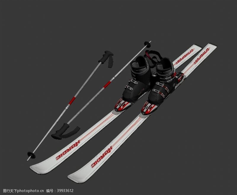 极限运动滑雪板3D模型图片