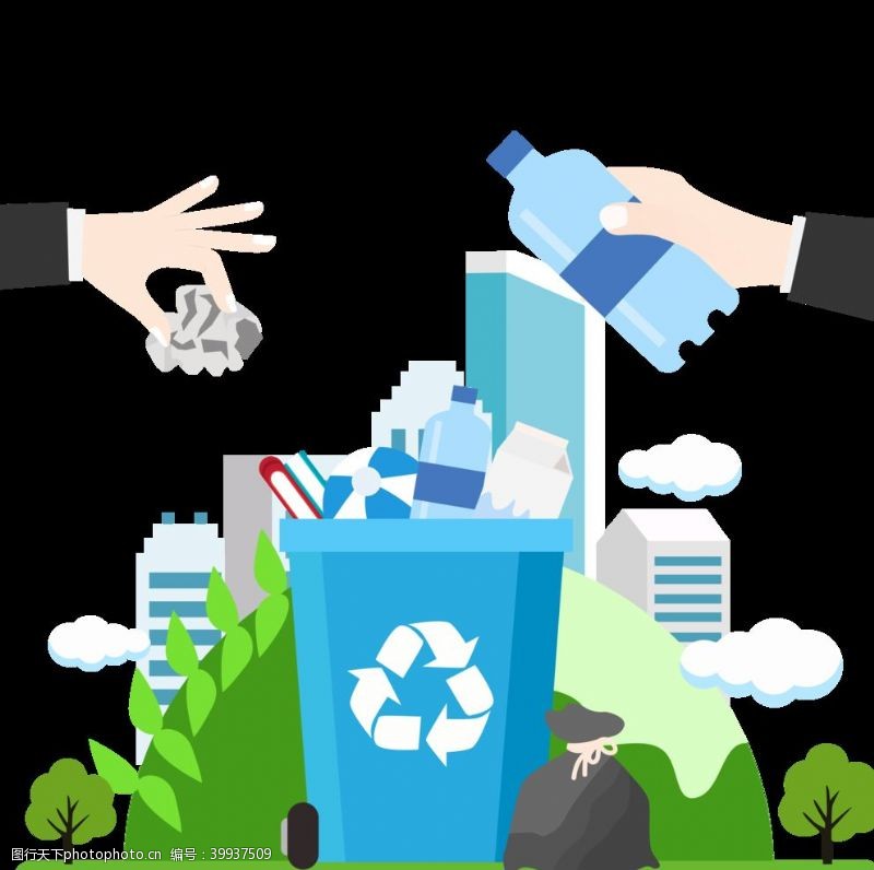 保护环境垃圾桶垃圾分类环保图片