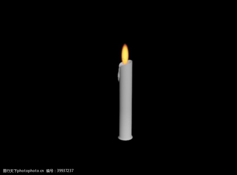 烛火蜡烛三维动态图片