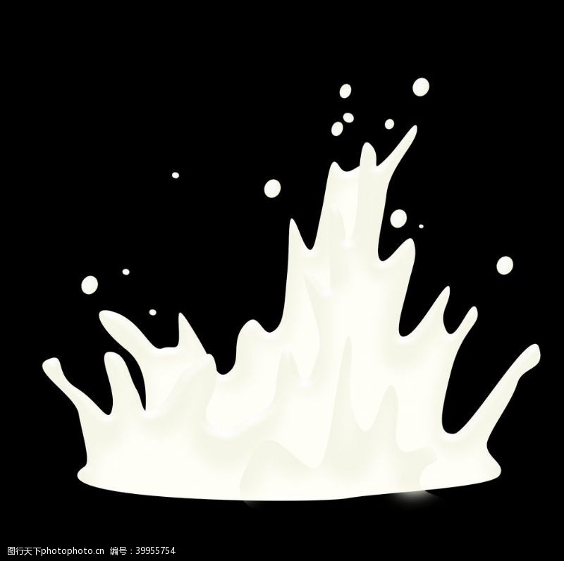 飞溅的牛奶奶花素材图片