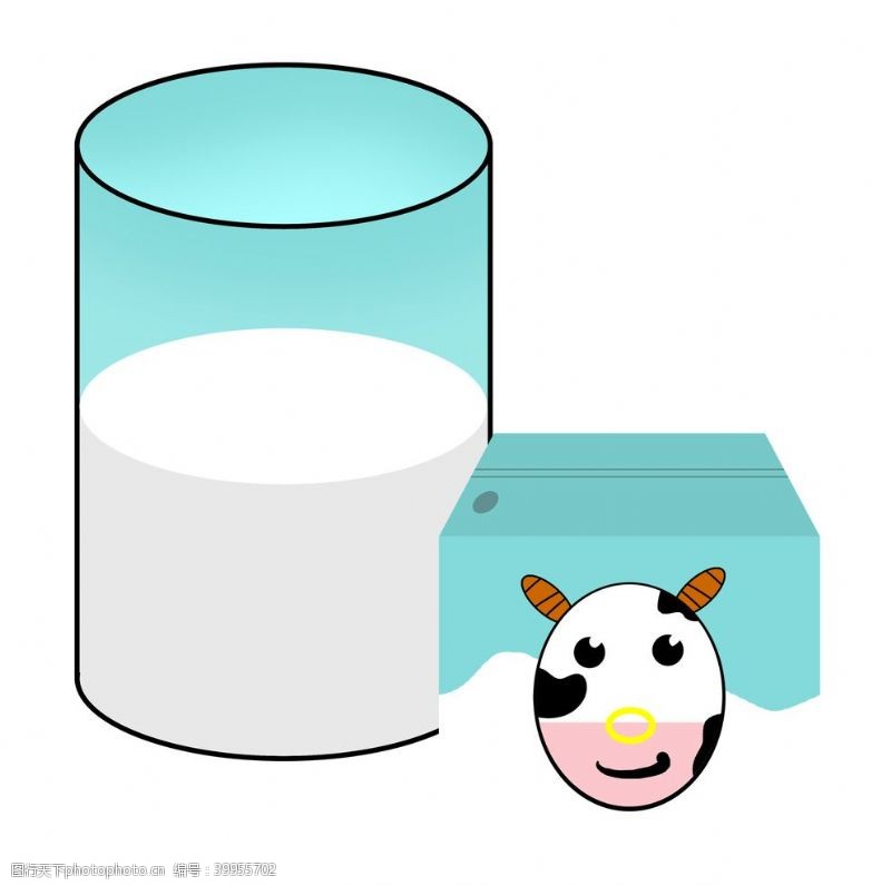 茶插画牛奶插画图片
