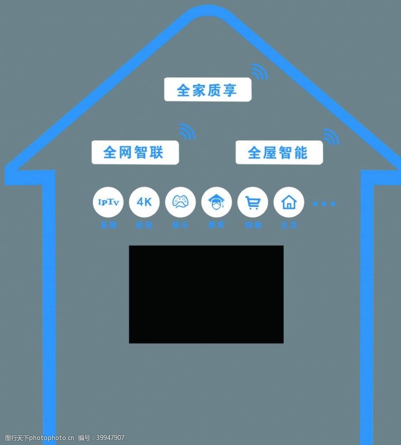 4g广告室内房屋分层装饰图片