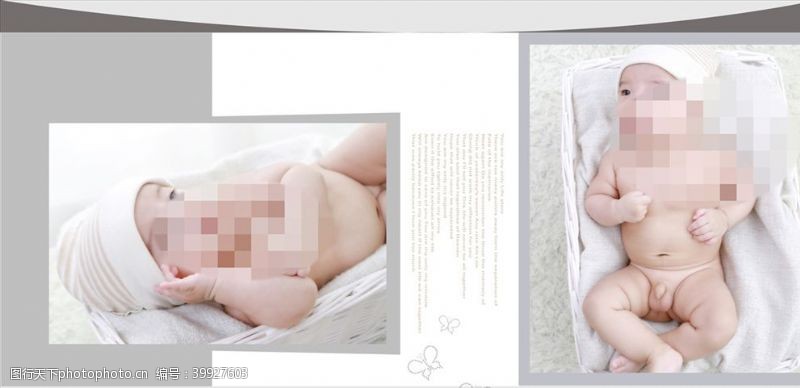 幼儿摄影时尚童年周岁纪念册PSD模板图片