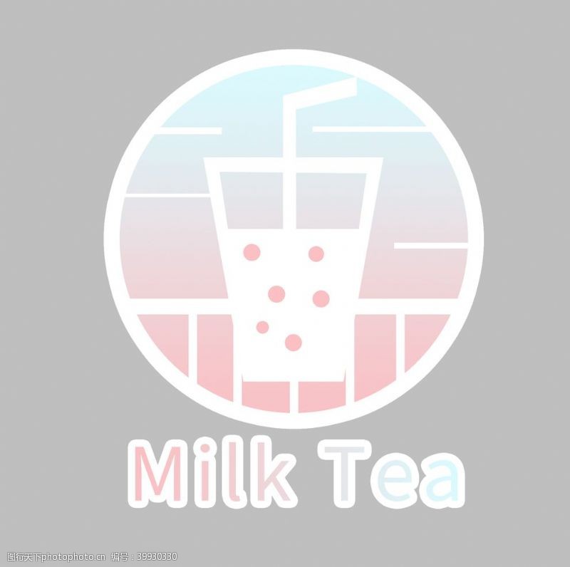 牛奶标志手绘奶茶标志图片