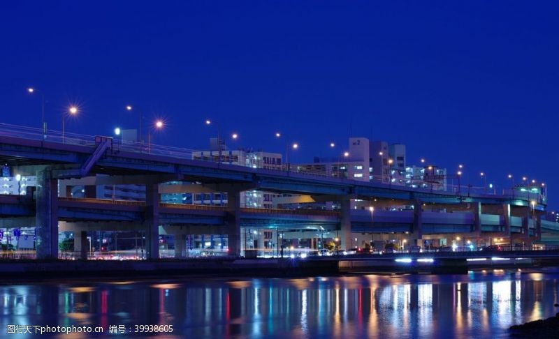 城市交通外景贴图夜景图片