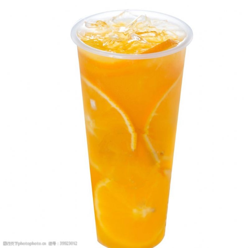 冷饮促销鲜橙果茶图片