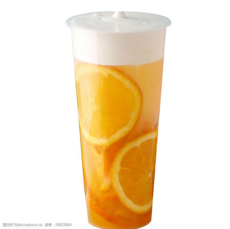 橙汁鲜橙奶盖图片