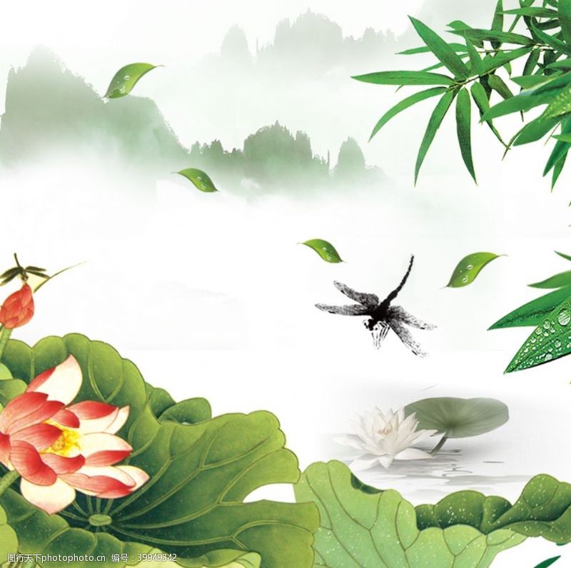 中国茶道背景素材图片