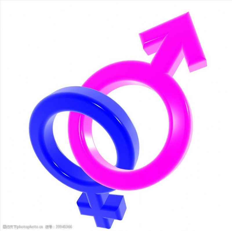男女标志C4D模型男女性标志符号图片