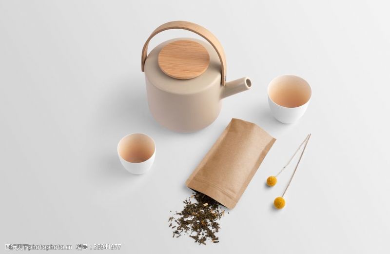 绿茶茶叶品牌文化样机图片