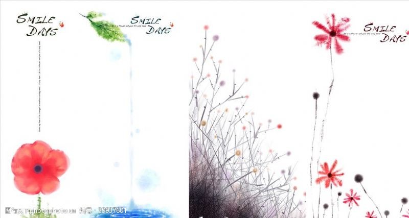 韩国底纹花卉抽象背景图片