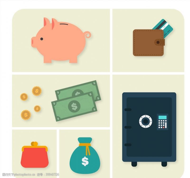 钱包金融元素图标图片