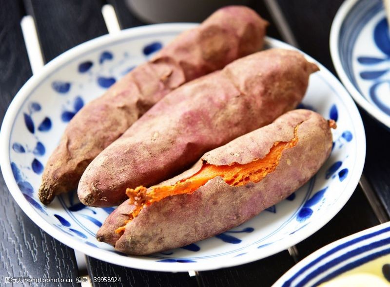 板栗烤蜜薯红薯图片