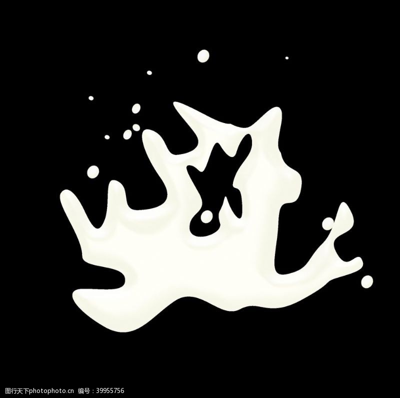 飞溅的牛奶奶花素材图片