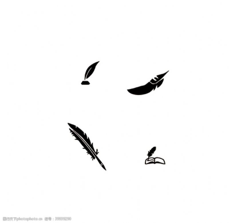 麻雀手绘羽毛图片