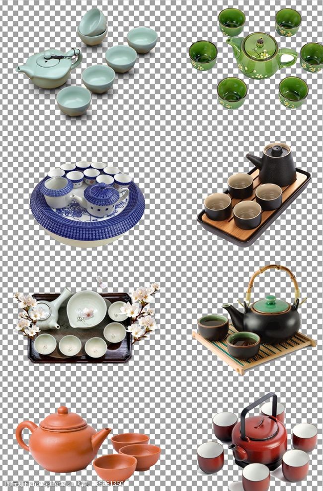 茶道陶瓷花纹茶具图片