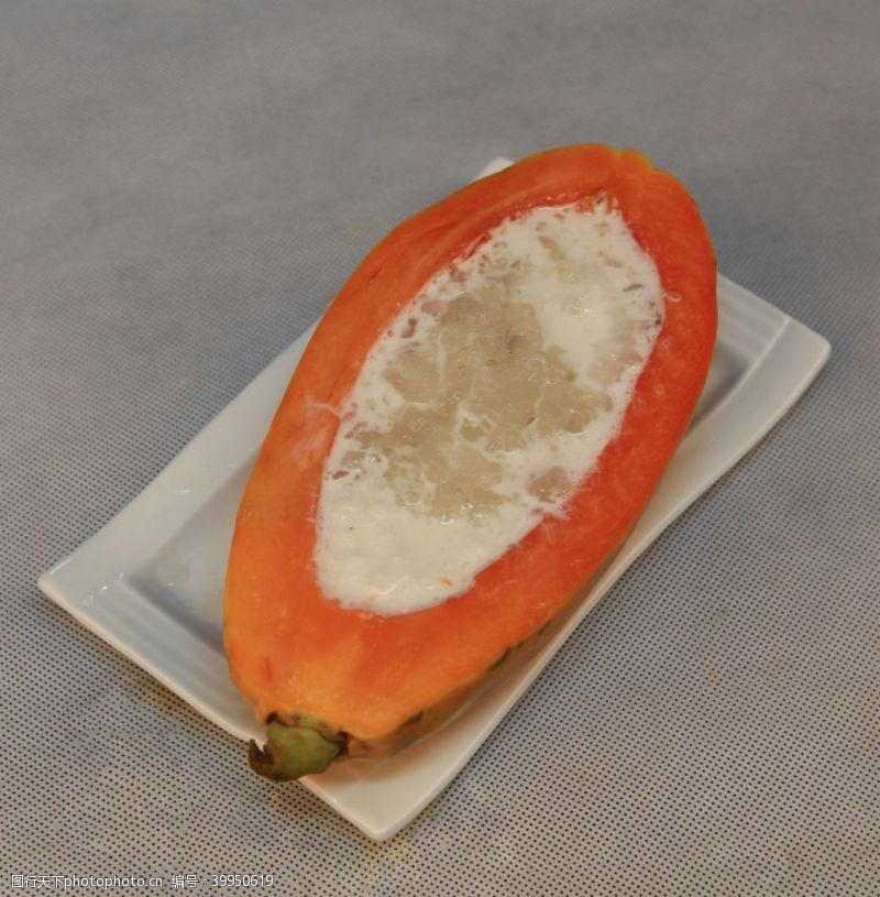 芒果原汁木瓜椰汁雪蛤捞图片