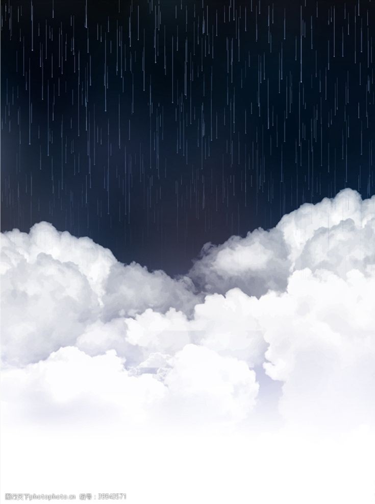 ai格式云层上的瓢泼大雨图片