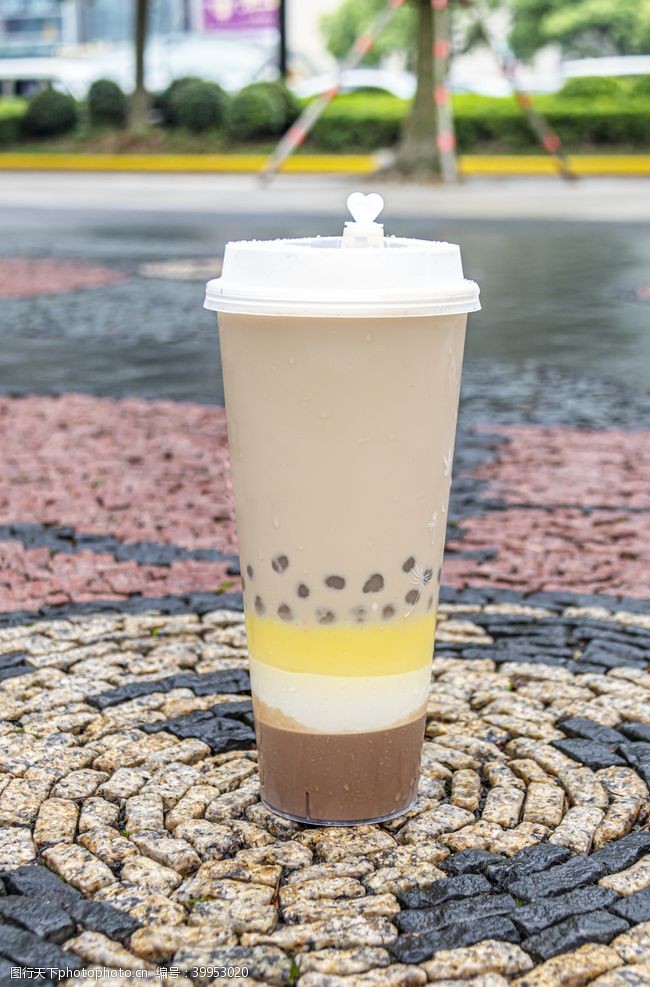 台湾美食珍珠奶茶摄影图片