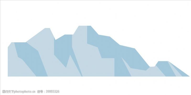雪山山顶冰山冰川矢量图片