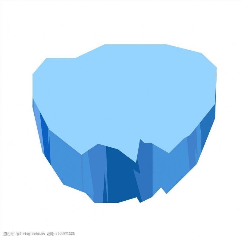 蓝色冰川背景冰山矢量冰川图片