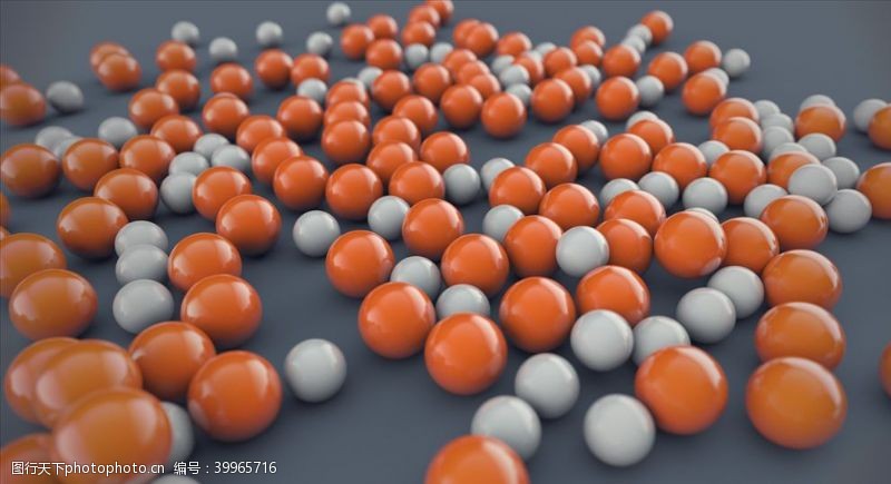 3d场景C4D模型抽象几何橙色大理石图片