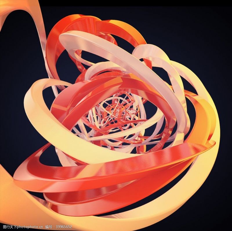 C4D模型橘子皮抽象图形形状图片