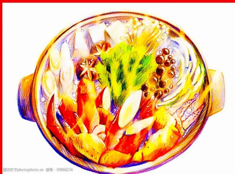 糖画素材插画蔬菜沙拉图片