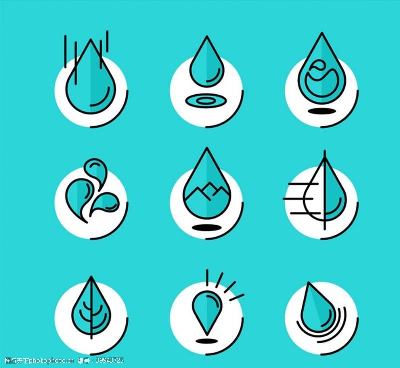 水滴素材创意水滴图标图片