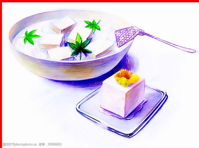 糖画素材豆腐汤图片