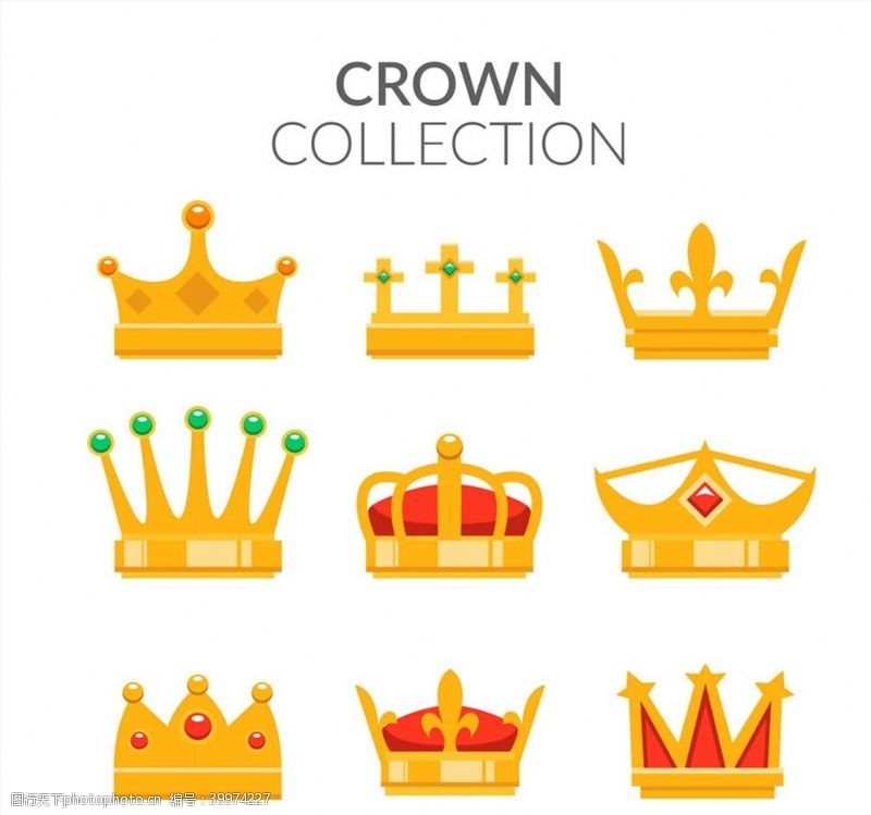 力量金色王冠设计图片