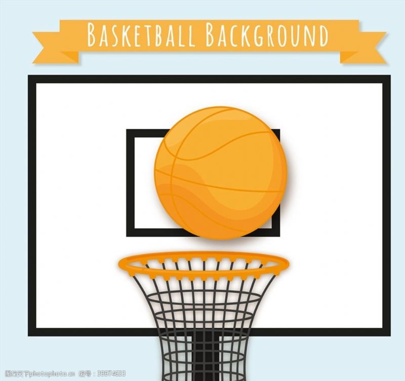 篮球运动素材篮球架的篮球图片