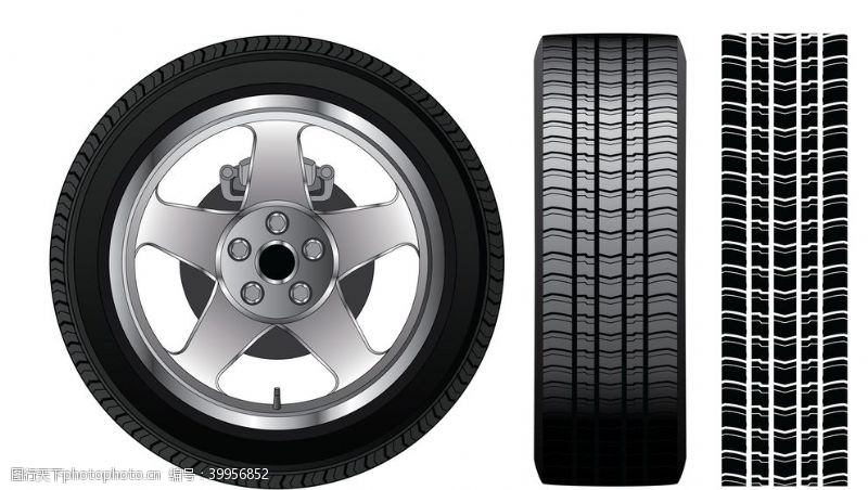 平面设计素材汽车轮胎图片