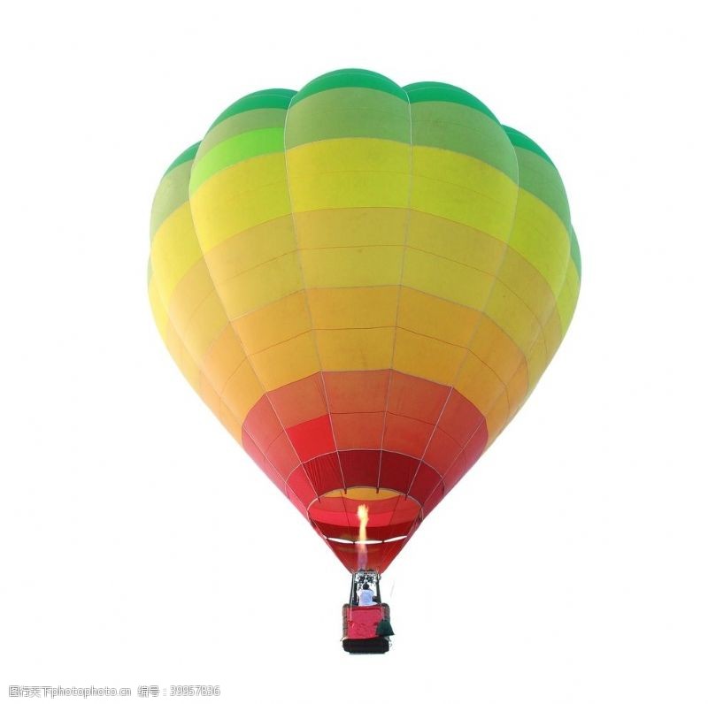 绿色彩卡热气球图片