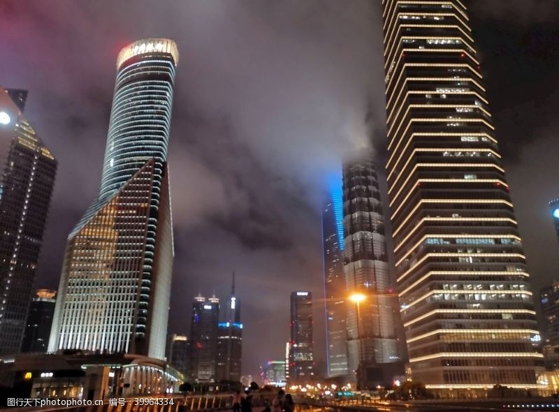 环球金融中心上海夜景图片