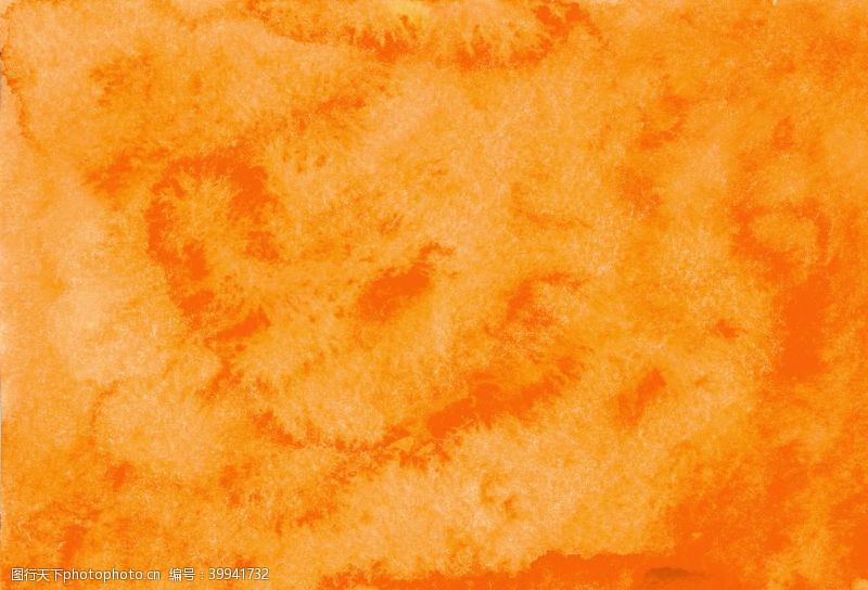 橙色水彩手绘水彩橙色图片
