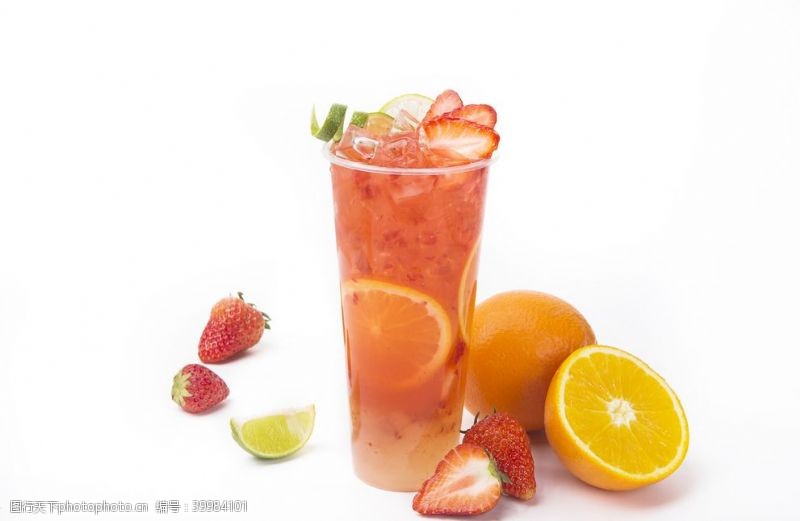 新鲜果汁水果茶图片